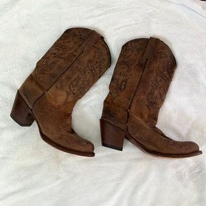 Dan Post Western Boots Womens 11" Bay Apache Round Toe Brown DP3516